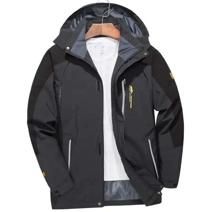 Veste de randonnée imperméable grande taille pour homme - Coupe-vent pêche chasse et trekking