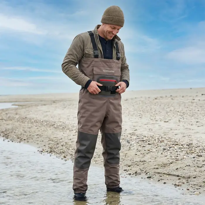 Waders pêche à la mouche respirants légers Kylebooker pieds chaussettes hommes femmes