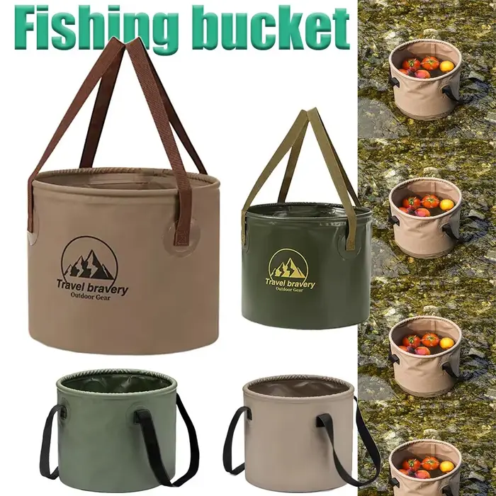 Seau de rangement tout-en-un pour matériel de pêche - Organisation accessoires et articles