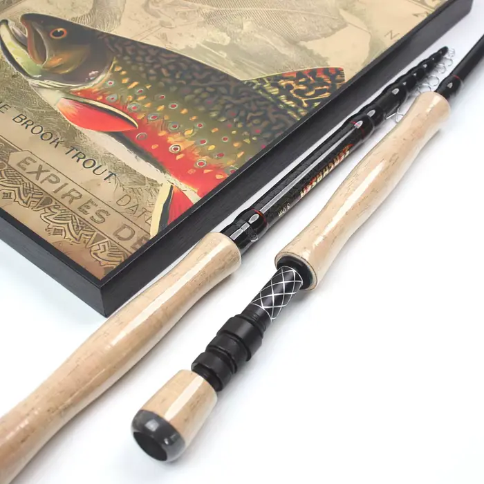 Canne télescopique portable 2.1m à 3.0m carbone action rapide poignée liège ultra légère pêche voyage