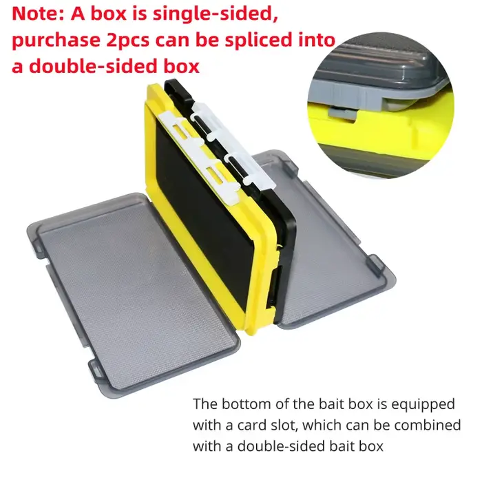 Boîte de rangement pêche avec mousse pour leurres, cuillères et hameçons, organisateur portable étanche