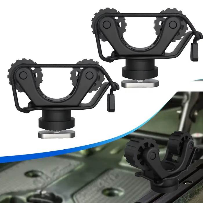 Support de pagaie pour kayak de pêche - Accessoire de fixation sur rail pour canne à pêche