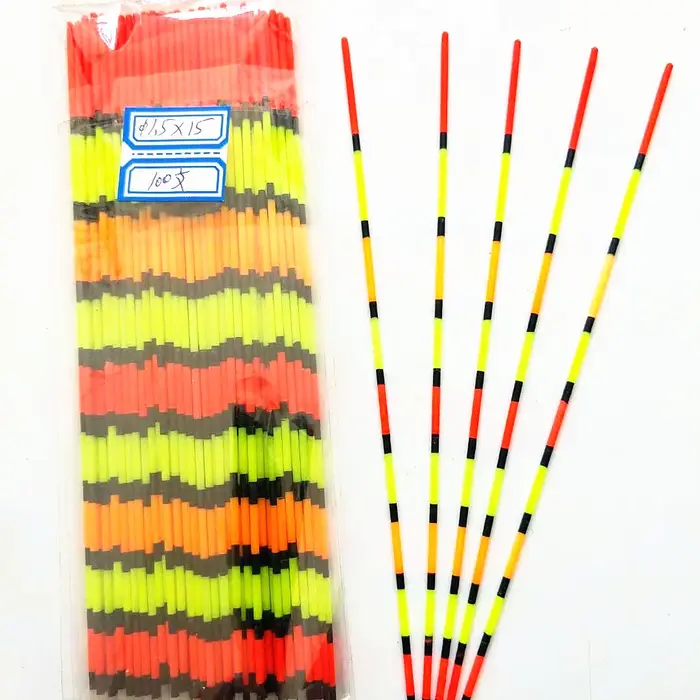 10 flotteurs de pêche de nuit avec queues creuses lumineuses pour une dérive visible et accrocheuse