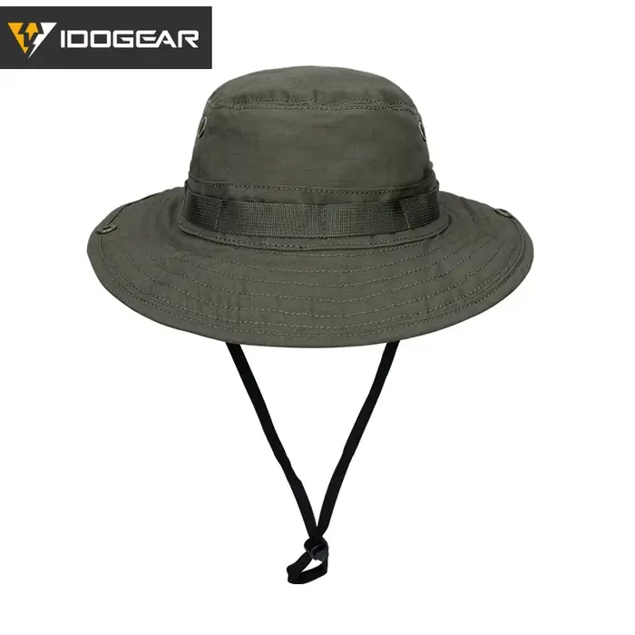 Casquette tactique MOLLE IDOGEAR 3620 - Bonnet pêche réglable avec bandeaux modulaires camouflage