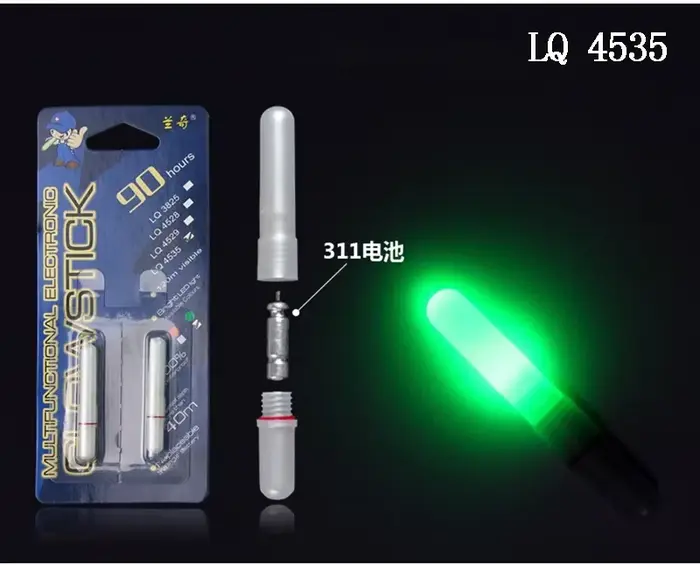 2 bâtons lumineux électroniques étanches pour pêche de nuit - Lampe flotteur à LED attirant les poissons