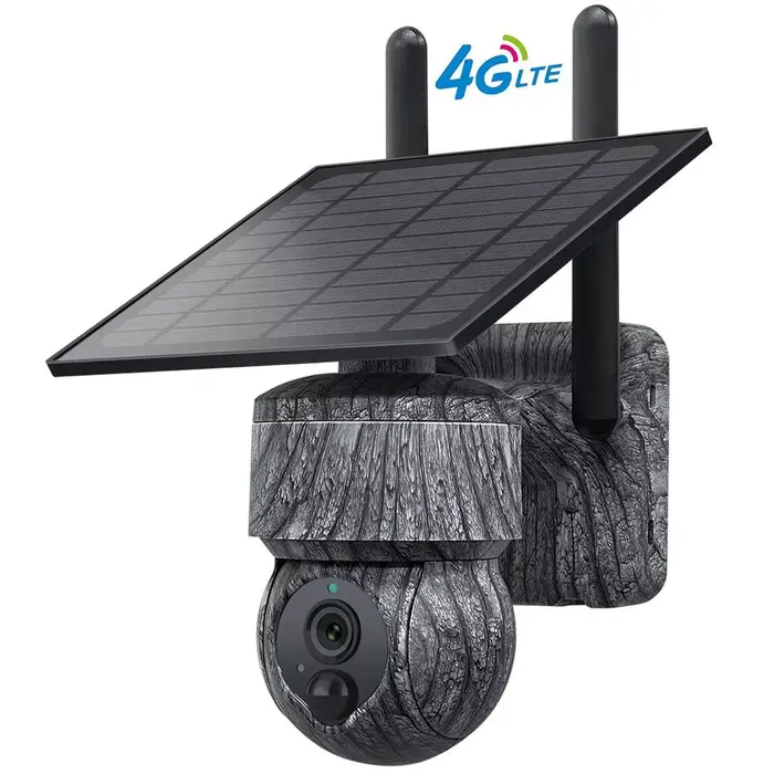 Caméra trail sans fil 4G WiFi solaire avec vue directe alarme détection humaine PTZ pour sécurité chasse