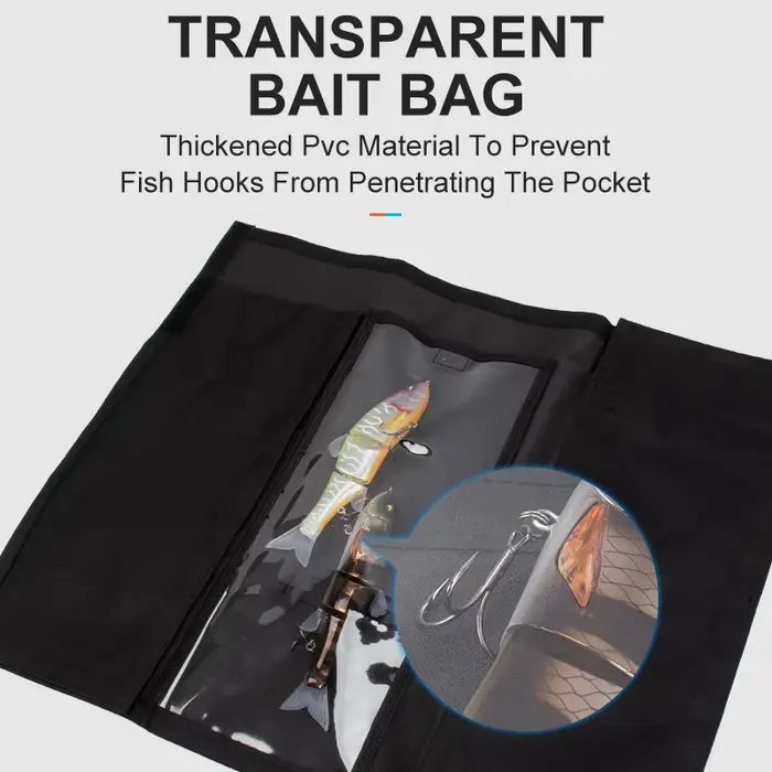 Sac à leurres LEYDUN pour leurres souples et durs jusqu'à 30cm - 4 poches hybrides avec accès facile