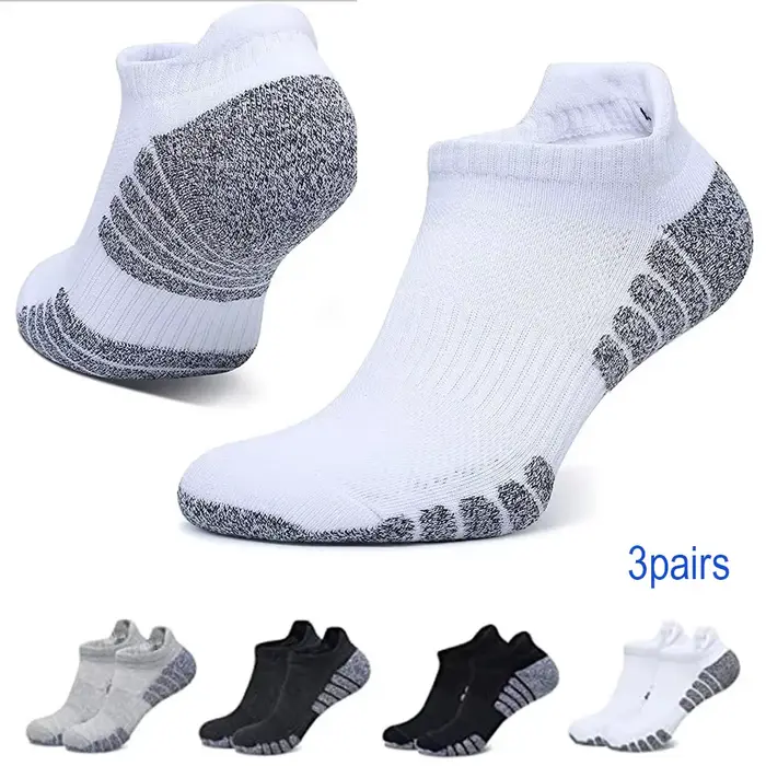 Chaussettes pêche 3 paires semelle épaisse antidérapante respirante sport basse coupe