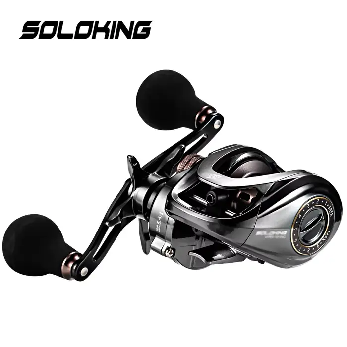 Moulinet baitcasting Soloking HIAW200 11+1BB ratio 5.4/7.2 pour pêche en mer et pêche au gros