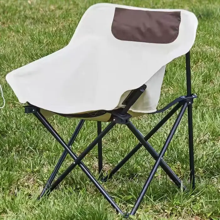 Chaise pliante extérieure Mazha pour pêche camping plage pique-nique fauteuil lune portable et confortable