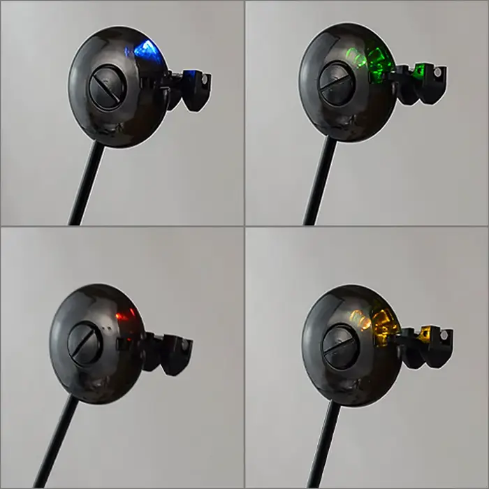 Indicateur de touche LED Hirisi Swingers Drop Off 4 couleurs pour pêche à la carpe - Matériel de pêche