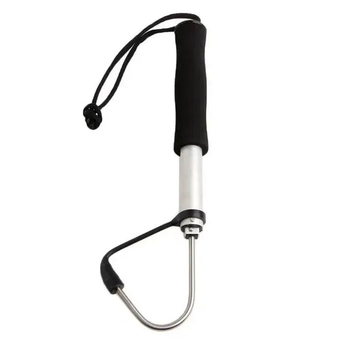 Gaffe télescopique pêche en mer portable, canne à pêche rétractable en acier inoxydable 28-60cm pour la glace