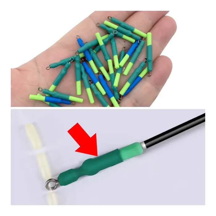 20 pièces flotteurs coulissants rotatifs pêche verticale avec siège aléatoire coloris variés