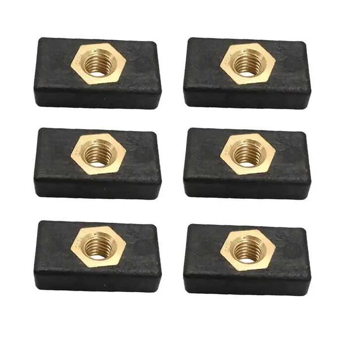 Rail coulissant pour support de canne kayak - Kit de montage latéral avec écrous glissants 2/6/8 pièces