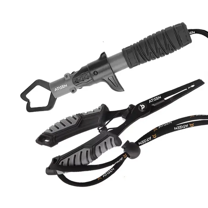 Pinces de Pêche Multifonctions ABS + Grips pour Petits Poissons - Outil Portable pour Leurres et Décrochage