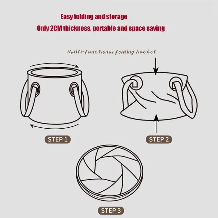 Seau pliable portable 5L 10L 20L grande capacité étanche pour camping pêche lavage voiture voyage