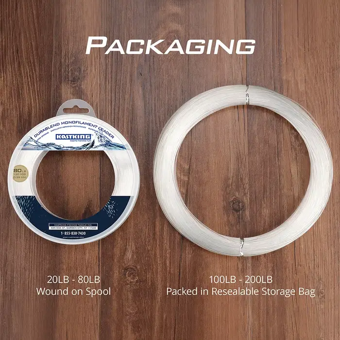 Ligne de pêche monofilament KastKing 110m 20-200LB - Super résistante pour pêche en bateau et gros poissons