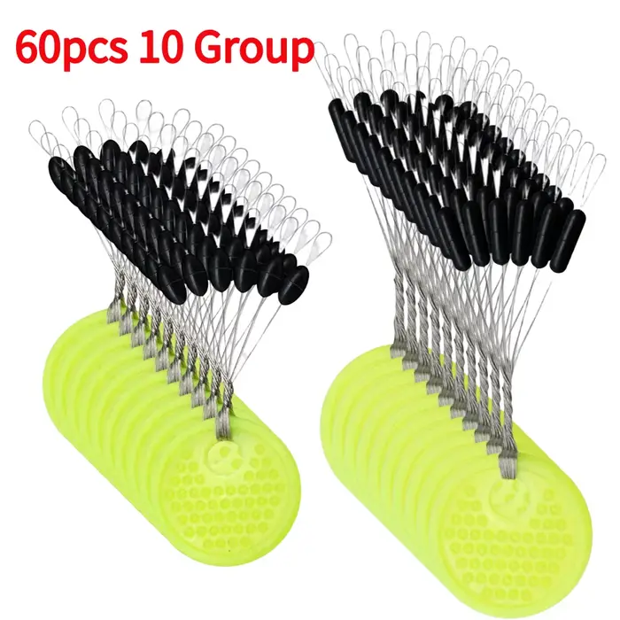 60 pièces de stop beans résistants pour pêche à la carpe, protection de ligne et montage