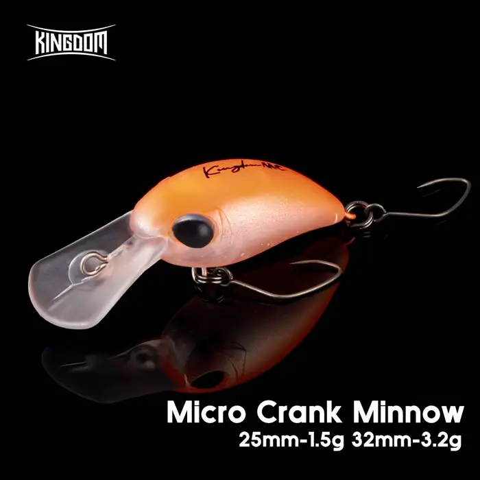 Mini crankbait flottant Kingdom 1.5g 25mm 3.2g 32mm pour truite black-bass - Leurre dur petit poisson nageur