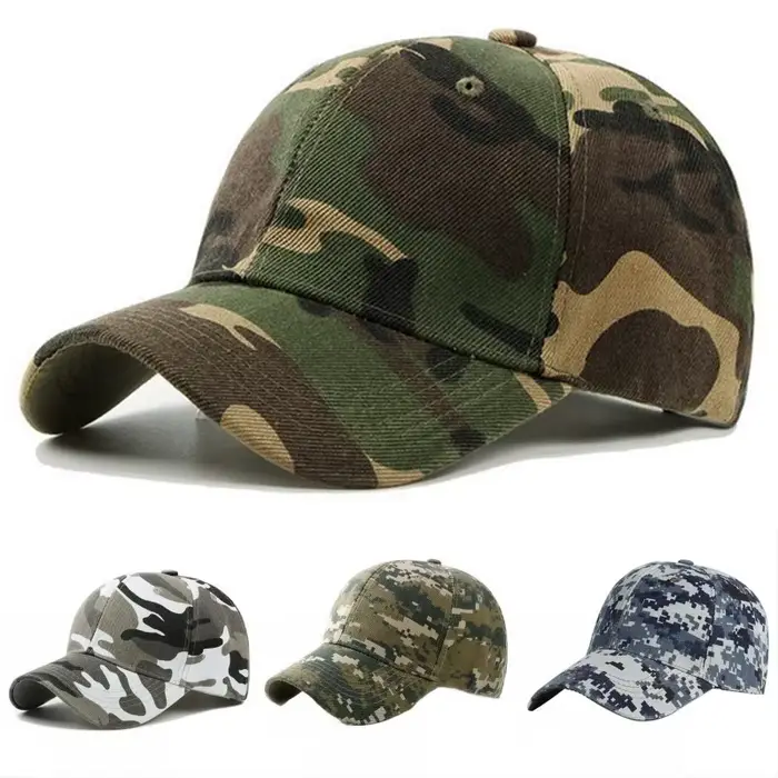 Casquette baseball camouflage coton été pêche unisexe anti-UV snapback ajustable sport