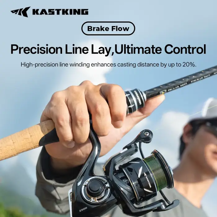 Moulinet spinning KastKing Royale MegaTron 5+1 roulements pêche eau douce lancer long black-bass