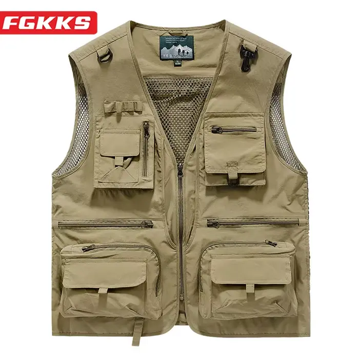 Veste de pêche pour homme avec multiples poches - Veste respirante haute technologie pour la pêche et les loisirs en plein air