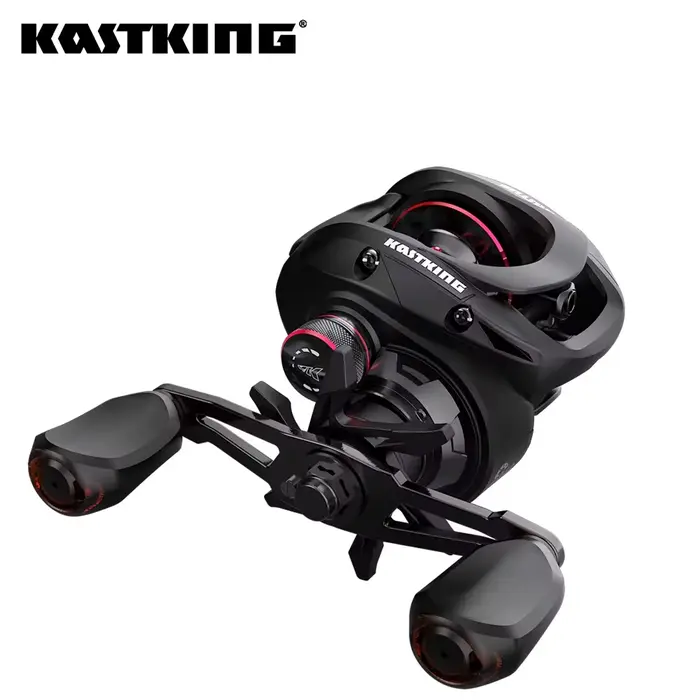 Moulinet KastKing Brutus baitcasting - Système frein magnétique 7.2:1 ratio pour pêche précise carnassiers