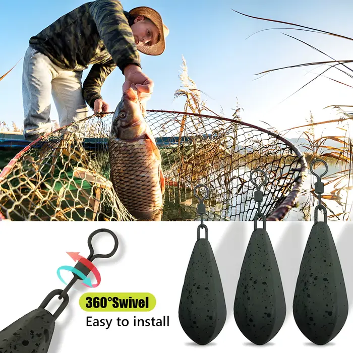 Plomb de pêche à la carpe 56g à 113g, résistant eau douce et mer, anti-corrosion durable