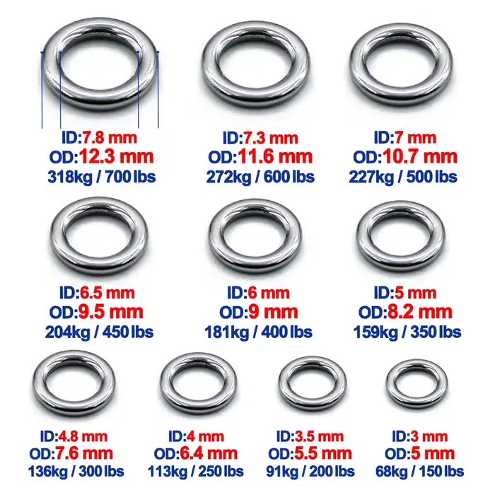 Anneaux solides pêche 20 à 100pcs connecteurs leurres acier inoxydable accessoires mer résistants