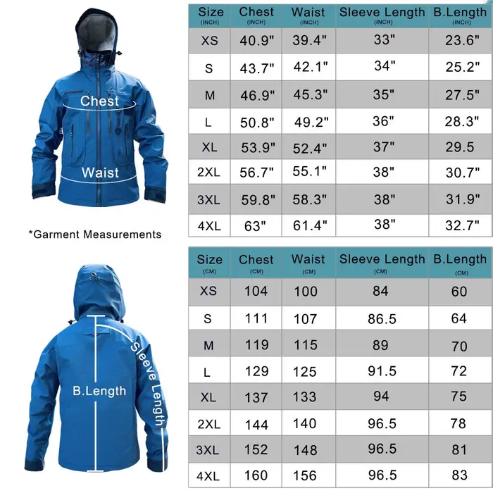 Veste de pêche imperméable et respirante 3L avec capuche pour wading et randonnée