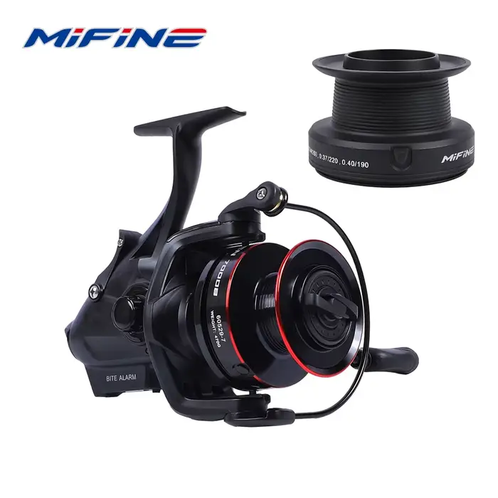 Moulinet spinning MIFINE BUNSEN avec alarme morsure, double drag 10KG - Pêche carpe 6000-7000