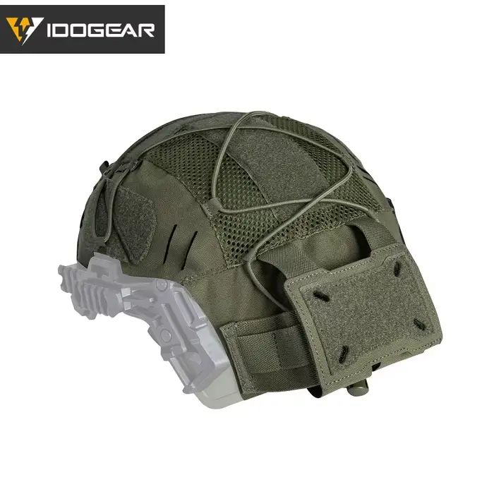 Housse casque Wendy 3.0 IDOGEAR pêche - Protection NVG avec poche batterie camouflage