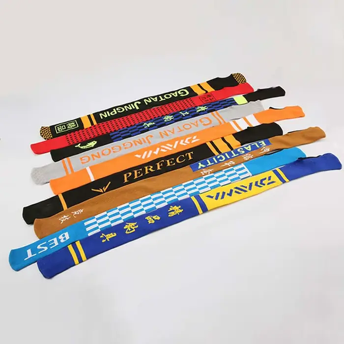 Protection élastique en nylon pour cannes à pêche - Chaussette multicolore - Baguier télescopique résistant