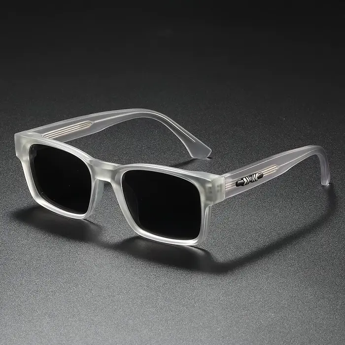 Lunettes de soleil polarisées Quality Square pour pêche - Métal UV400 Homme Femme Voyage Plage