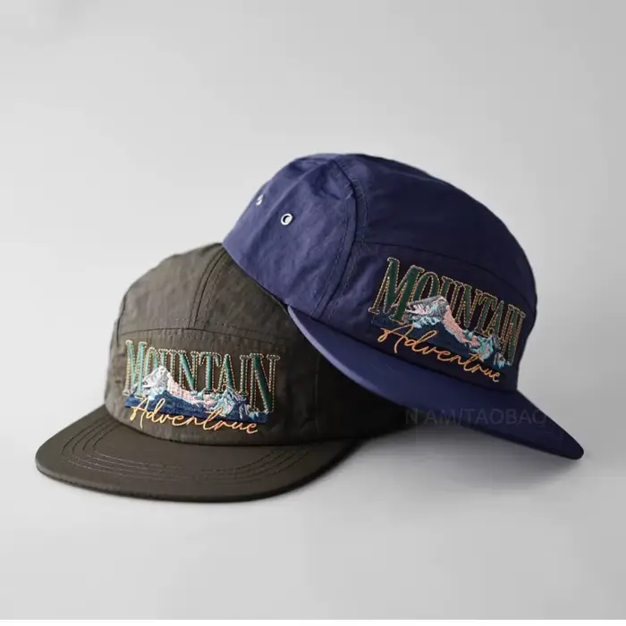 Casquette rétro 5-panels pêche camping - Chapeau été à séchage rapide pour pêche loisir