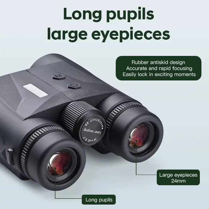 Jumelles télémètre 10x42mm IP65 étanches Hoyooti laser 1650 yards téléavertisseur chasse précision