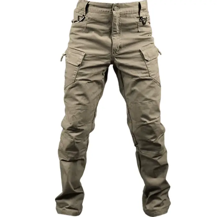 Pantalon tactique stretch coton militaire 100% pour homme - Pêche, randonnée, camping avec multiples poches