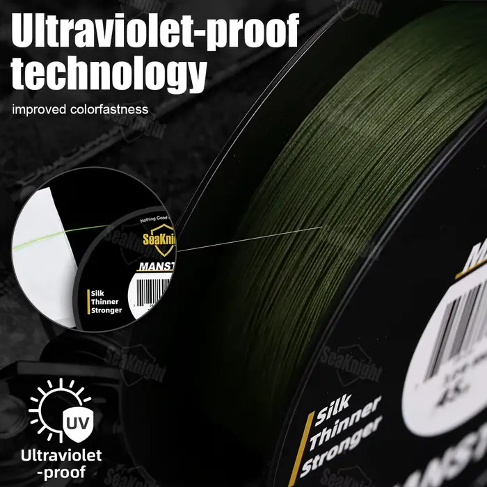 Ligne de pêche tressée SeaKnight W8 II 500M 8 brins anti-UV étanchéité mer haute performance pêche sportive