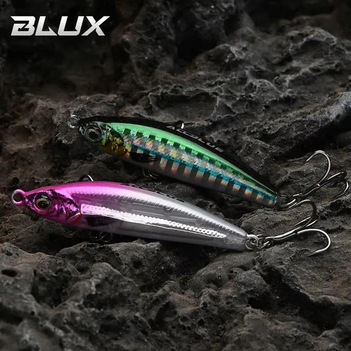 Leurre dur pêche en mer BLUX EXILE 50, leurre sinking pencil 8g 50mm, appât minnow wobbleur sans hameçon