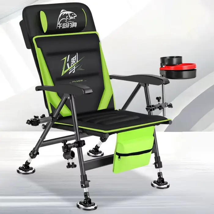 Chaise de pêche européenne pliable inclinable tout terrain portable multifonction radeau