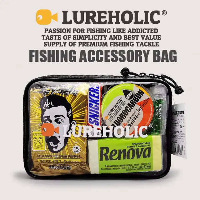 Sac accessoires leurres LUREHOLIC étanche PVC épais transparent rangement matériel de pêche qualité
