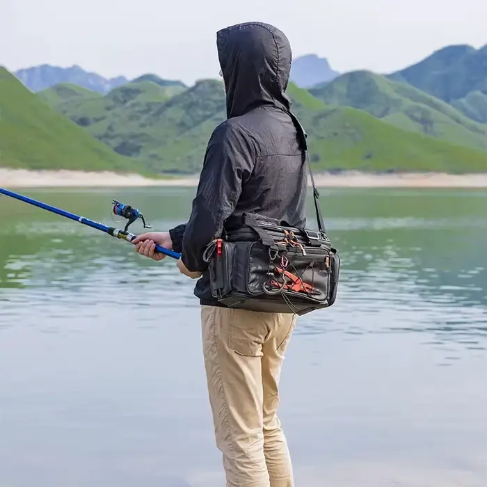 Sac à dos pêche étanche multifonction avec kit d'outils pour camping et activités outdoor