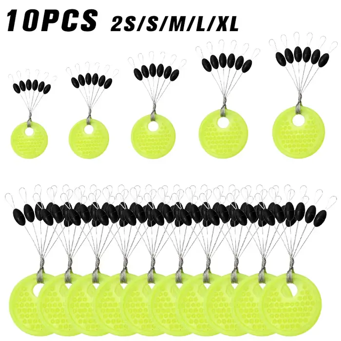 60 pièces stop pêche caoutchouc silicone espaceurs ovales pour carp fly fishing accessoires outils