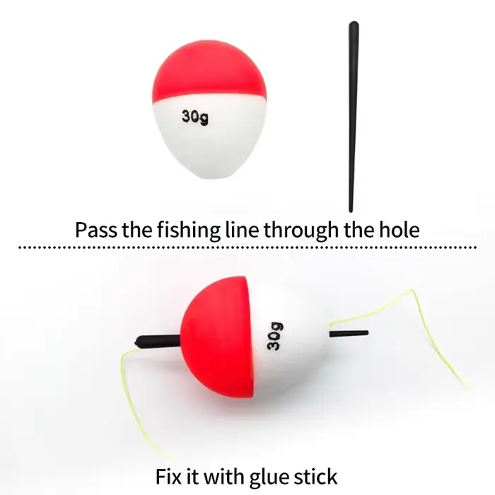 5 bouées de mer EVA 10-60g pour pêche en mer - Flotteurs robustes pêche côtière