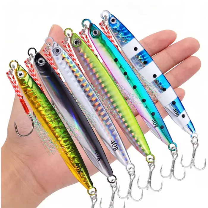 Cuillère de pêche shore jigging 7g à 40g pour bar, leurre artificiel pour pêche du bord