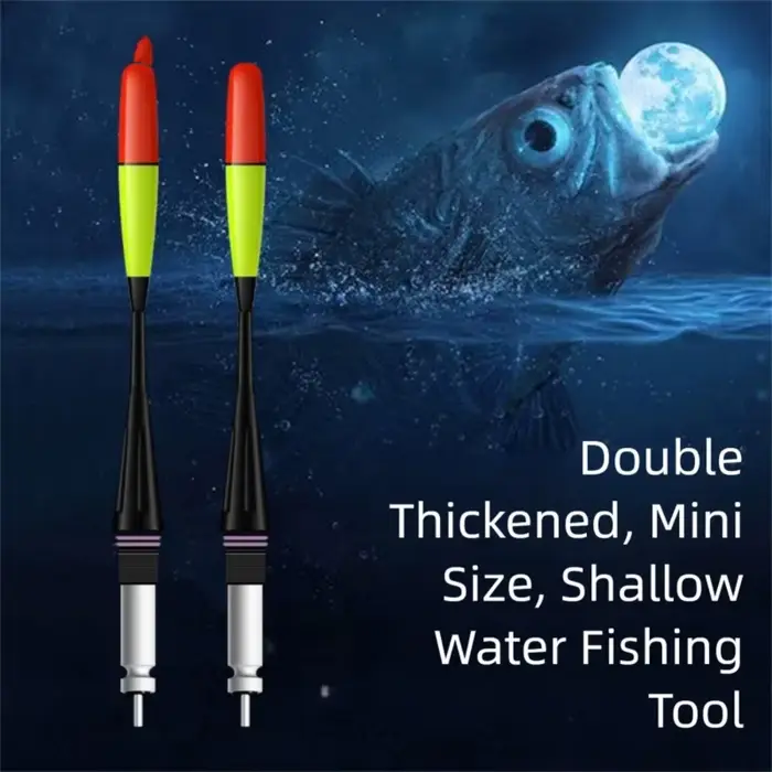 Flotteur électronique LED ultra sensible pour pêche de nuit, 2 pièces lumineuses et étanches