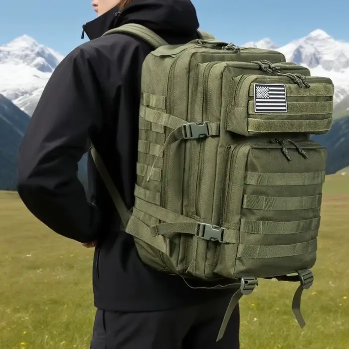 Sac à dos tactique 50L/30L ultra-résistant pour travail, militaire et pêche - autonomie 3 jours
