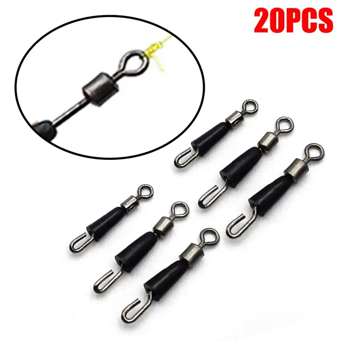 20 pièces connecteur feeder pêche carpe - émerillons snaps rapides changement feeder méthode
