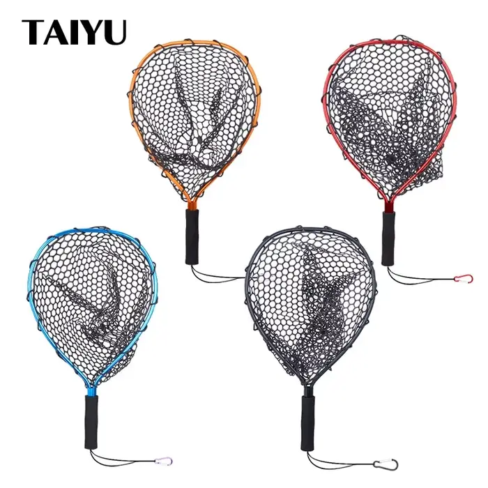 Filet de pêche portable ultraléger en alliage d'aluminium pour pêche à la mouche - TAIYU