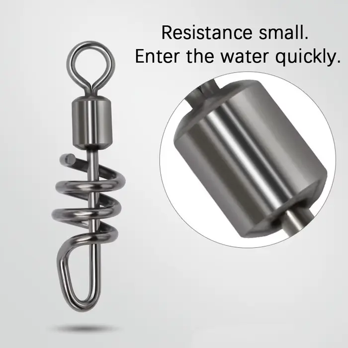 DNDYUJU 20-100pcs mousquetons roulants vissés en acier inoxydable pour leurres de pêche - Connecteurs solides